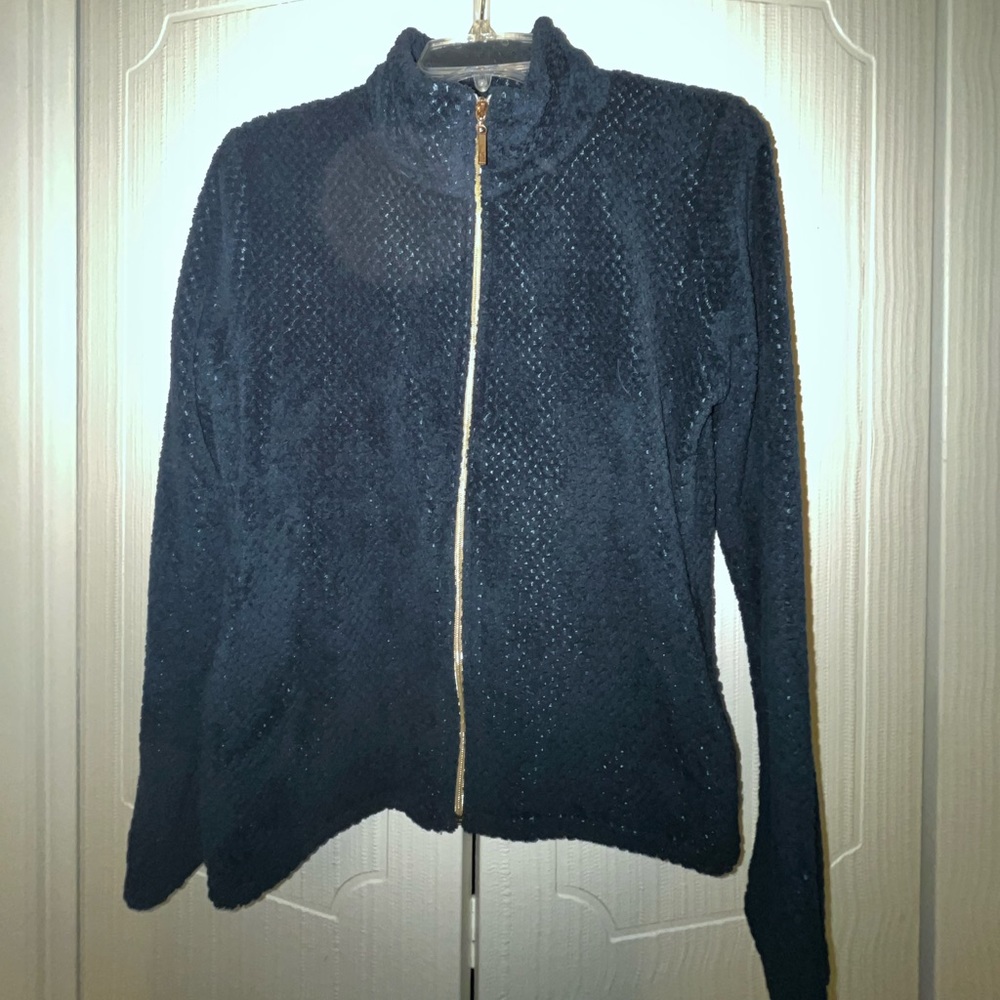 teddy bear fleece zip-up